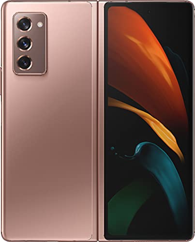 SAMSUNG Electronics Galaxy Z Fold 2 5G | Factory Unlocked Android Cell Phone | 256GB Storage | US Version Smartphone Tablet | 2-in-1 Refined Design, Flex Mode | Mystic Bronze (Renewed)