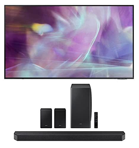 Samsung QN85Q60AA 85" QLED Q60 Series 4K Smart TV Titan Gray with a Samsung HW-Q950A 11.1.4 Channel Dolby Atmos Soundbar and Subwoofer (2021)