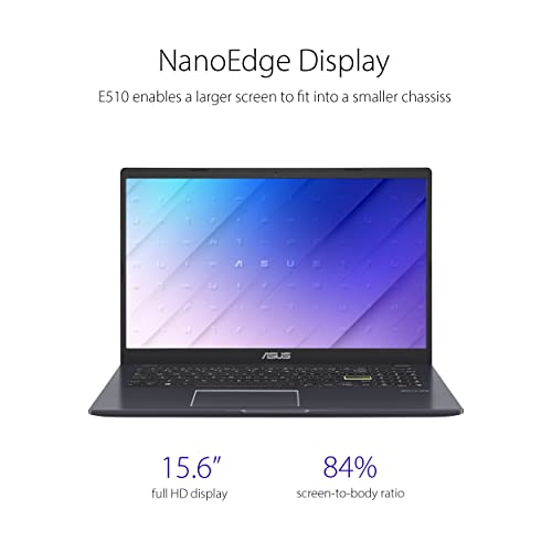 ASUS Vivobook Go 15 L510 Thin & Light Laptop Computer, 15.6” FHD Display, Intel Celeron N4020 Processor, 4GB RAM, 64GB Storage, Windows 11 Home in S Mode, 1 Year Microsoft 365, Star Black, L510MA-AS02