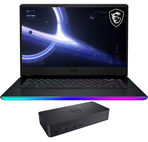 MSI GE66 Raider Gaming Laptop (Intel i9-11980HK 8-Core, 64GB RAM, 2x8TB PCIe SSD (16TB), RTX 3070, 15.6" 240Hz 2K Quad HD (2560x1440), WiFi, Bluetooth, Backlit KB, Win 11 Pro) with D6000 Dock