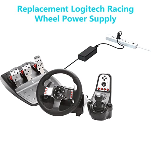 for Logitech G29 Power Supply for Logitech Racing Wheel G920 G923 G25 G27 G940 GT 24V Power Adapter Replacement Logitech Driving Force GT Racing Wheel APD DA-42H24, AD10110LF, 190211-0010 UL Listed