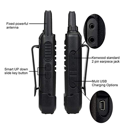 Retevis RT22 Walkie Talkies Rechargeable Hands Free 2 Way Radios Two-Way Radio(6 Pack) with 6 Way Multi Gang Charger