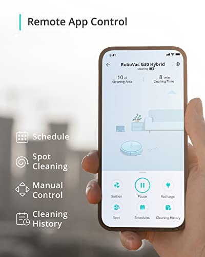 eufy by Anker, RoboVac G30 Hybrid, Robot Vacuum with Smart Dynamic Navigation 2.0, 2-in-1 Vacuum and Mop, 2000 Pa Suction, Wi-Fi, Boundary Strips, Ideal for Pet Owners
