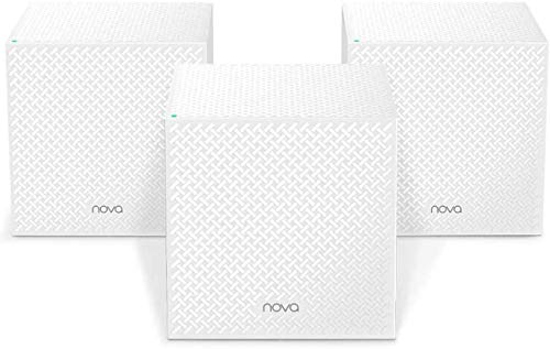 Tenda Nova Tri-band Mesh WiFi System (MW12)-Up to 6000 sq.ft. Whole Home Coverage, Replaces WiFi Router and Extender, Gigabit Mesh Router, Parental Controls, Easy setup, 3-pack