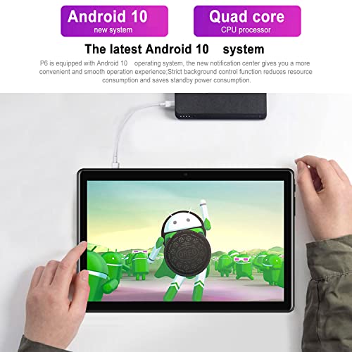Tablet 10 Inch Android 10 Tablets, 64GB ROM 128GB Expand，2 in 1 Tablet, Dual 4G Cellular Tablet with Keyboard, 8000mah, 5MP+8MP Camera, Bluetooth,GPS,IPS HD Screen,Wi-Fi Computer Tablet