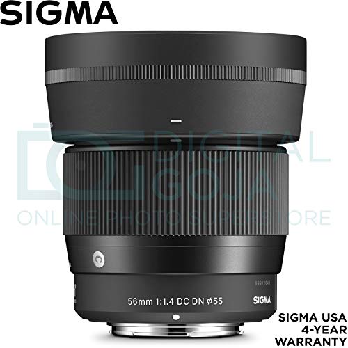 Sigma 56mm f/1.4 DC DN Contemporary Lens for Sony E Mount with Altura Photo Advanced Accessory and Travel Bundle