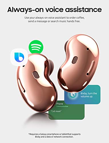 SAMSUNG Galaxy Buds Live True Wireless Earbuds US Version Active Noise Cancelling Wireless Charging Case Included, Mystic Bronze