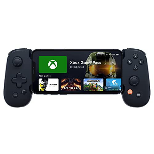 Backbone One Mobile Gaming Controller for iPhone - Turn Your iPhone into a Gaming Console - Play Xbox, PlayStation, Steam, Fortnite, Apex, Diablo Immortal & More [FREE 1 Month Xbox Game Pass Ultimate Included]