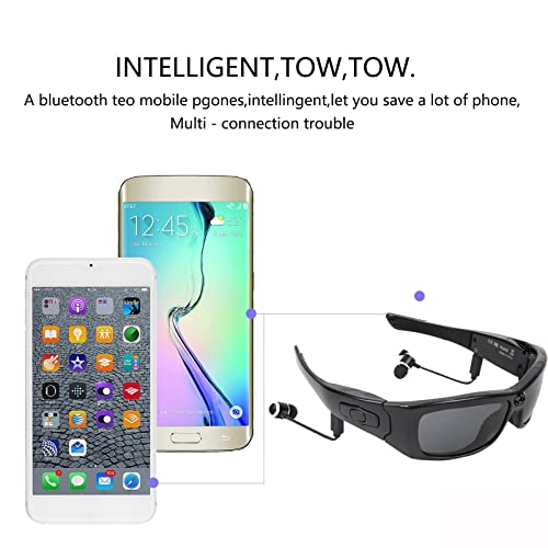 Smart Audio Sunglasses, Wireless Bluetooth with Camera Can Listen to Music & Video and Take Pictures HD 1080P Suitable for Various Activities