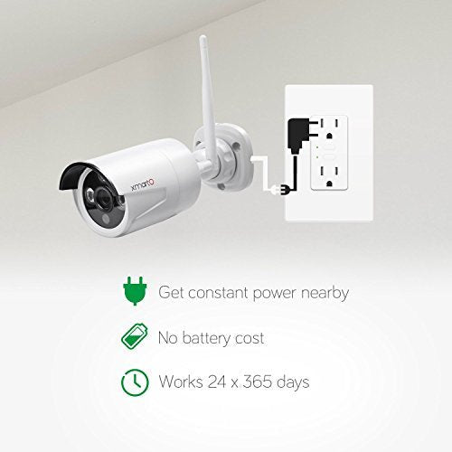 XMARTO Wireless Security Camera System Outdoor, 4pc 960p 1.3MP Night Vision WiFi Surveillance Camera for Home Security, Support Audio, 1080p NVR (Built-in Router, Auto Pair, Mobile View, 1TB HDD)