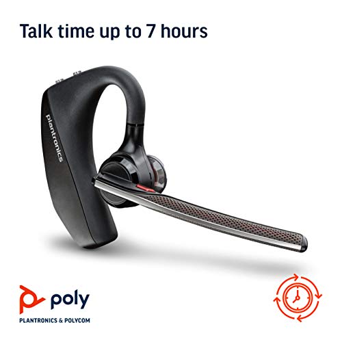 Plantronics - Voyager 5200 UC (Poly) - Bluetooth Single-Ear (Monaural) Headset - USB-A Compatible to connect to your PC and/or Mac - Works with Teams, Zoom & more - Noise Canceling