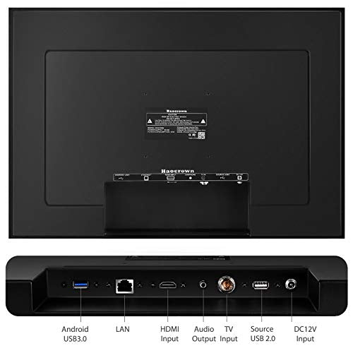 Haocrown 32-inch Touchscreen Bathroom TV Waterproof Smart Mirror TVs Brightness 500 Full-HD LED Television with Android 11.0 System 4G+64G Built-in ATSC HDTV Tuner, Bluetooth, Wi-Fi (2022 Model)