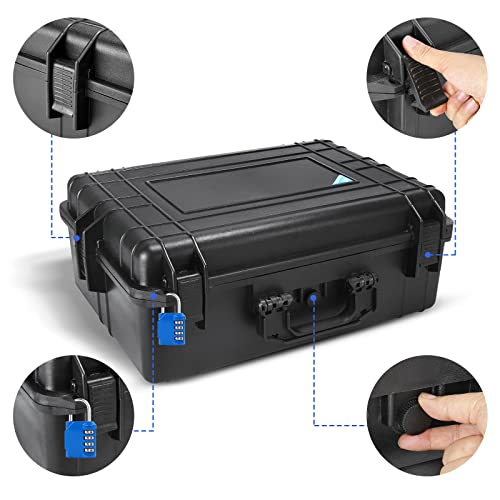 Premium Waterproof Travel Hard Case for PS5 - Heavy Duty Carrying Case Fits PlayStation 5 Console, Headset, Controllers, Games, Stand, Dualsense Charging Station, Cables and Other Accessories, Blue