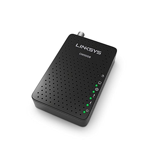 Linksys DOCSIS 3.0 8x4 Cable Modem Certified with Comcast Xfinity, Spectrum, Cox (CM3008)