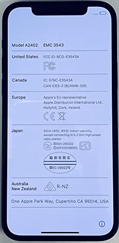 Apple iPhone 12, 128GB, Black - Fully Unlocked (Renewed)