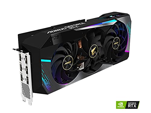 GIGABYTE AORUS GeForce RTX 3080 Ti Xtreme 10G Graphics Card, Max Covered Cooling, 12GB 384-bit GDDR6X, GV-N308TAORUS X-12GD Video Card