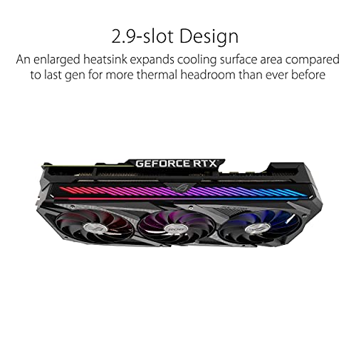 ASUS ROG Strix NVIDIA GeForce RTX 3070 Ti OC Edition Gaming Graphics Card (PCIe 4.0, 8GB GDDR6X, HDMI 2.1, DisplayPort 1.4a, Axial-tech Fan Design, 2.9-Slot, Super Alloy Power II, GPU Tweak II)