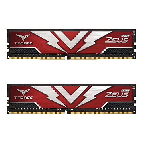 TEAMGROUP T-Force Zeus DDR4 32GB Kit (2 x 16GB) 3200MHz (PC4 25600) CL16 Desktop Gaming Memory Module Ram - TTZD432G3200HC16FDC01