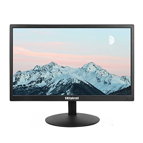 SKitphrati 20" PC Monitor 1600x900 60Hz 5MS HDMI Monitor LED Monitor Viewing Angle 95° (Horizontal) with HDMI VGA Input, 76% sRGB, VESA Wall Mount, TN Panel, Black