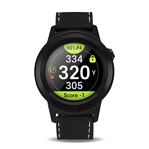 Golf Buddy Aim W10 Bluetooth Wireless Golf GPS Smartwatch Bundle with 5 Ball Markers and 1 Hat Clip - GPS Rangefinder Watch - Black