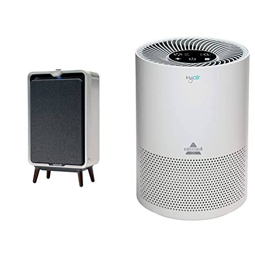 BISSELL air320 Max Wifi Connected Smart Air Purifier with HEPA & Carbon Filters Large Room & Home, 2847A & MYair Air Purifier, 2780A