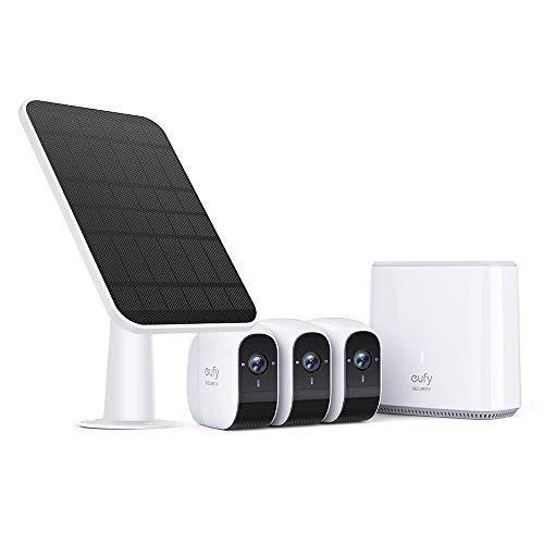 eufy Security Wireless Home Security Camera System & Certified eufyCam Solar Panel Bundle, 1080p HD, No Monthly Fee, Continuous Power Supply, 2.6W Solar Panel