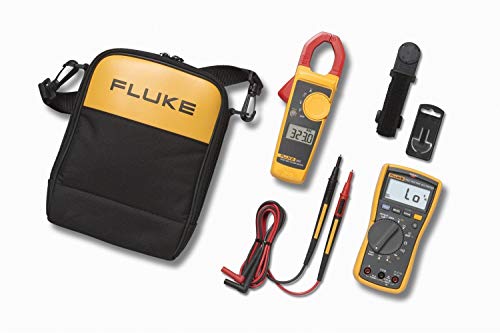 Fluke 117/323 Kit Multimeter and Clamp Meter Combo Kit For Residential And Commercial Electricians, AC/DC Voltage, AC Current 400 A, Includes Test Leads, TPAK And Carrying Cases