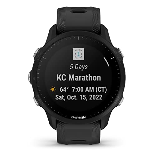 Garmin Forerunner® 955, GPS Running Smartwatch, Tailored to Triathletes, Long-Lasting Battery, Black