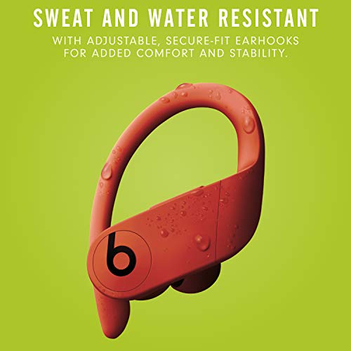 Powerbeats Pro Wireless Earbuds - Apple H1 Headphone Chip, Class 1 Bluetooth Headphones, 9 Hours of Listening Time, Sweat Resistant, Built-in Microphone - Lava Red - AOP3 EVERY THING TECH 