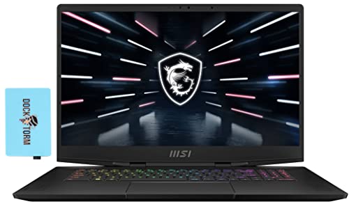 MSI Stealth GS77 -17 Gaming Laptop (Intel i7-12700H 14-Core, 64GB DDR5 4800MHz RAM, 2x8TB PCIe SSD RAID 0 (16TB), RTX 3070 Ti, 17.3" 240Hz 2K Quad HD (2560x1440), Win 11 Pro) with Hub
