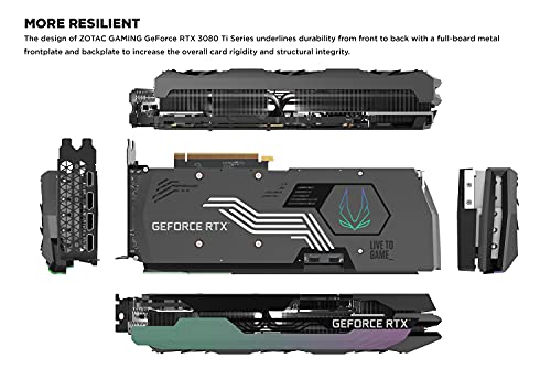 ZOTAC GAMING GeForce RTX™ 3080 Ti AMP Holo 12GB GDDR6X 384-bit 19 Gbps PCIE 4.0 Gaming Graphics Card, HoloBlack, IceStorm 2.0 Advanced Cooling, SPECTRA 2.0 RGB Lighting, ZT-A30810F