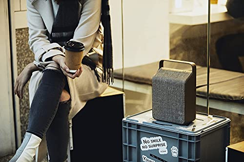 Vifa Oslo Bluetooth Speaker | Nordic Design | Perfect Portable Wireless Speaker with Pure Sound, Compact Rechargeable Hi-Resolution Bluetooth Portable Speaker (Ochre)