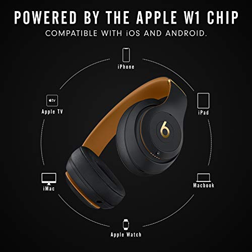 Beats Studio3 Wireless Noise Cancelling Over-Ear Headphones - Apple W1 Headphone Chip, Class 1 Bluetooth, 22 Hours of Listening Time, Built-in Microphone - Midnight Black (Latest Model) - AOP3 EVERY THING TECH 