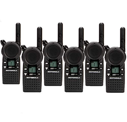 6 Pack of Motorola CLS1110 Walkie Talkie Radios with Headsets & 6-Bank Charger