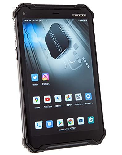 TRIPLTEK 8" PRO (4G LTE, 256GB) Ultra Bright 1200 nits, 8GB RAM, Android 10, Long Battery Life 12200mAh, Rugged Military Construction, Waterproof IP68, Brightest Tablet/Phone on The Market