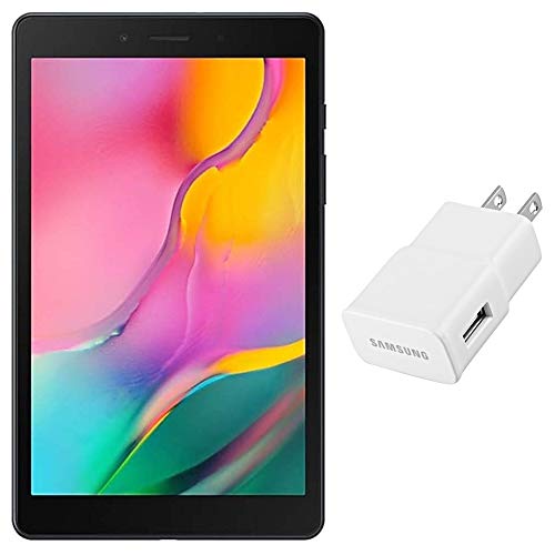 Samsung Galaxy Tab A 8.0" (2019, WiFi + Cellular) 32GB, 5100mAh Battery, 4G LTE Tablet GSM Unlocked SM-T295, International Model (32GB + US Cube, Black)