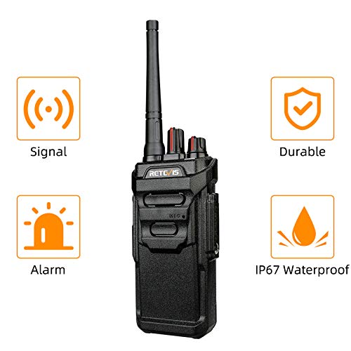 Retevis RT48 IP67 Waterproof Walkie Talkies,2 Way Radios Long Range, Rugged Two Way Radio for Construction with 6 Way Multi Unit Charger (6 Pack)