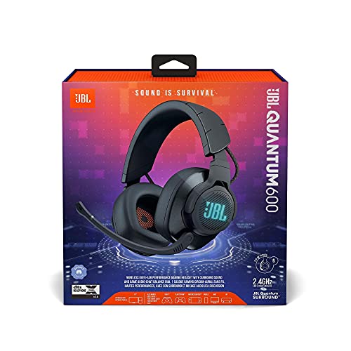 JBL Quantum 600, Wireless Over-Ear Performance Gaming Headset, Black