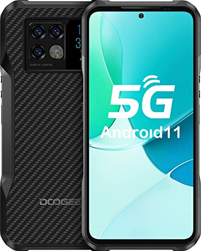 5G Rugged Smartphone DOOGEE V20 (2022) 8GB+256GB 6.43'' AMOLED DotDisplay 64MP+20MP Night Vision Camera Unlocked Cell Phone Android 11 33W Fast Charge 6000mAh Dual SIM IP68 Waterproof Smartphone NFC