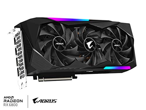 AORUS Radeon RX 6800 Master 16G Graphics Card, MAX-Covered Cooling, 16GB 256-bit GDDR6, GV-R68AORUS M-16GD Video Card