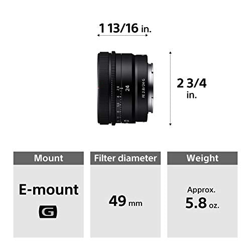 Sony FE 24mm F2.8 G Full-Frame Ultra-Compact G Lens