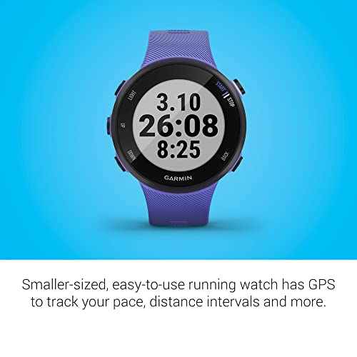 Garmin Forerunner 45s, 39MM Easy-to-Use GPS Running Watch with Garmin Coach Free Training Plan Support, Purple