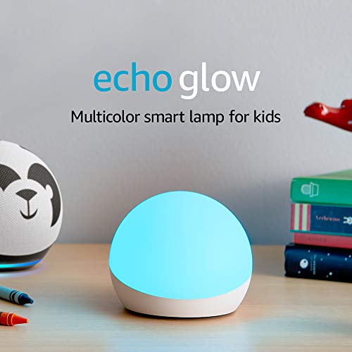 Echo Glow - Multicolor smart lamp for kids, a Certified for Humans Device – Requires compatible Alexa device