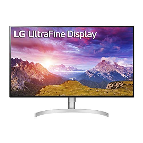 LG 32UL950-W 32" Class Ultrafine 4K UHD LED Monitor with Thunderbolt 3 Connectivity Silver (31.5" Display) & Twelve South BookArc for MacBook | Space-Saving Vertical Desktop Stand (Space Grey)