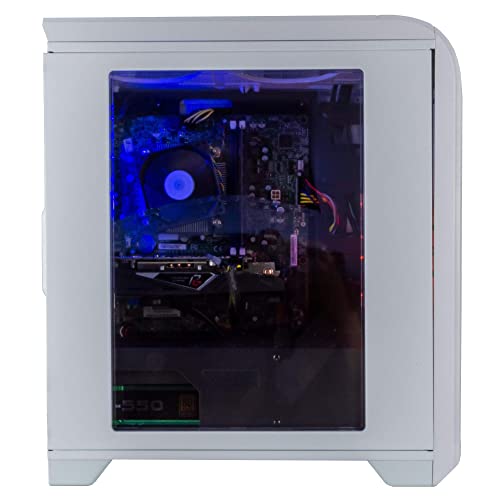 Periphio Vortex Gaming PC Desktop Computer Tower, Intel Quad-Core i5 3.2GHz, 16GB RAM, 120GB SSD 500GB HDD, Windows 10, GT1030 2GB, HDMI, WiFi, RGB Mouse and Keyboard (Renewed)