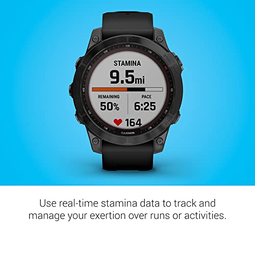 Garmin Fenix 7 Sapphire Solar Edition, GPS Adventure Smartwatch and Signature Series Charging Bundle