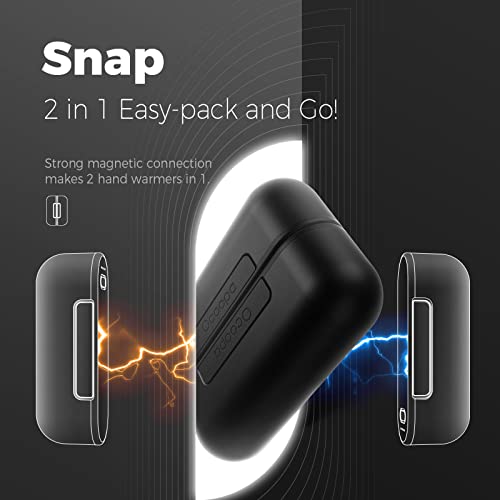 OCOOPA Hand Warmers Rechargeable 2 Pack, Magnetic Electric Handwarmer, 16 Hrs Warmth 4 Levels Heat Up to 145℉, USB-C Portable Charger 10000mAh, Raynauds, Golf, Tech Gifts for Men, Union UT2s(MagTwins)