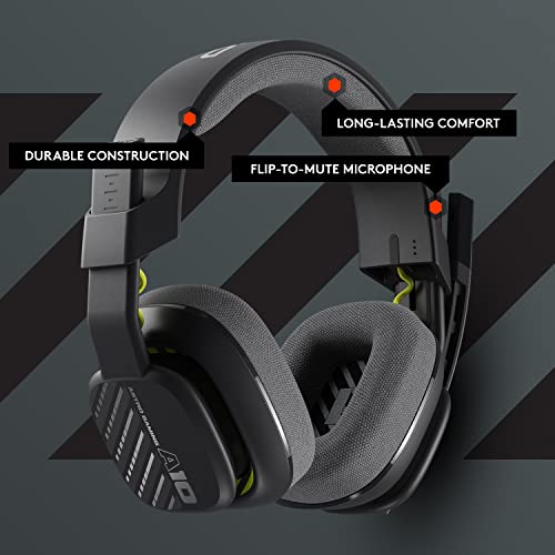 Astro A10 Gaming Headset Gen 2 Wired Headset - Over-Ear Gaming Headphones with flip-to-Mute Microphone, 32 mm Drivers, for Playstation 5, Playstation 4, Nintendo Switch, PC, Mac - Black