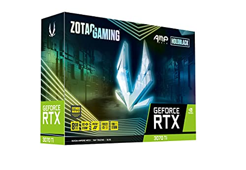 ZOTAC Gaming GeForce RTX™ 3070 Ti AMP Holo 8GB GDDR6X 256-bit 19 Gbps PCIE 4.0 Gaming Graphics Card, HoloBlack, IceStorm 2.0 Advanced Cooling, Spectra 2.0 RGB Lighting, ZT-A30710F-10P