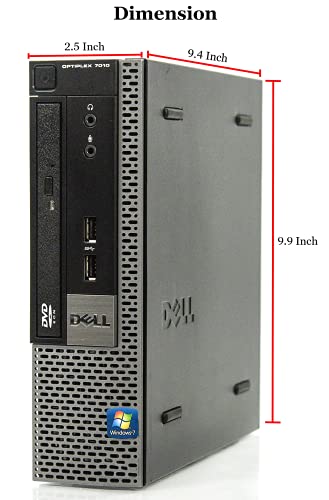 Dell OptiPlex 7010 USFF Computer Desktop PC, Intel i5 3.2GHz, 8GB Ram, 240GB SSD Drive, WiFi & Bluetooth, Wireless Keyboard and Mouse, Windows 10 Pro (Renewed)
